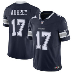 Nike Dallas Cowboys #17 Brandon Aubrey Navy Jersey
