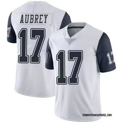 Nike Dallas Cowboys #17 Brandon Aubrey White Rush Jersey