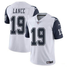 Nike Dallas Cowboys #19 Trey Lance White Rush Football Stitched Jersey