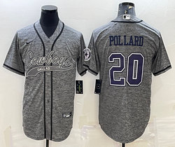 Nike Dallas Cowboys #20 Tony Pollard Hemp grey Joint Authentic Stitched baseball jersey