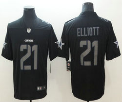 Nike Dallas Cowboys #21 Ezekiel Elliott Black Impact Limited Vapor Untouchable Authentic Stitched NFL jersey