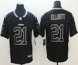 Nike Dallas Cowboys #21 Ezekiel Elliott Black Lights Out Vapor Untouchable Authentic Stitched NFL jersey