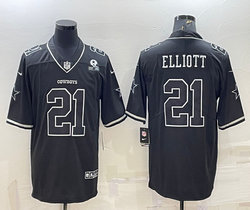 Nike Dallas Cowboys #21 Ezekiel Elliott Black shadow Second Vapor Untouchable Jersey