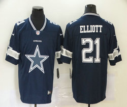 Nike Dallas Cowboys #21 Ezekiel Elliott Blue With team logo Vapor Untouchable Authentic Stitched NFL Jersey