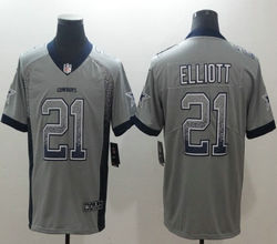 Nike Dallas Cowboys #21 Ezekiel Elliott Grey Drift Fashion Vapor Untouchable Limited Authentic Stitched NFL Jerseys