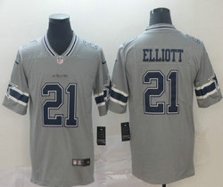 Nike Dallas Cowboys #21 Ezekiel Elliott Grey Inverted Legend Vapor Untouchable Authentic Stitched NFL jersey