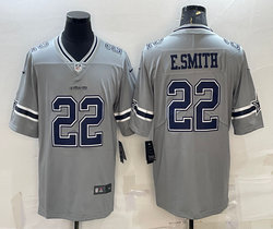 Nike Dallas Cowboys #22 Emmitt Smith Grey Inverted Legend Authentic Stitched NFL Jersey