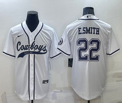 Nike Dallas Cowboys #22 Emmitt Smith White Joint adults Authentic Stitched baseball jersey