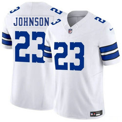 Nike Dallas Cowboys #23 Buddy Johnson White Vapor Untouchable Authentic Stitched NFL Jersey