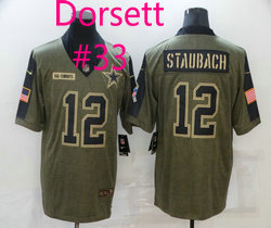 Nike Dallas Cowboys #33 Tony Dorsett 2021 salute to service Authentic Stitched NFL Jersey