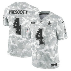 Nike Dallas Cowboys #4 Dak Prescott 2024 Salute to Service Authentic Stitched NFL Jersey