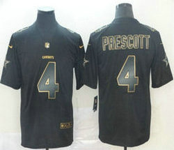 Nike Dallas Cowboys #4 Dak Prescott Black Gold Vapor Untouchable Authentic Stitched NFL jersey