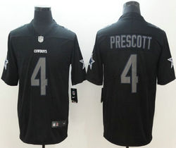 Nike Dallas Cowboys #4 Dak Prescott Black Impact Limited Vapor Untouchable Authentic Stitched NFL jersey
