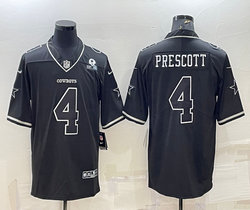 Nike Dallas Cowboys #4 Dak Prescott Black shadow Second Vapor Untouchable Jersey