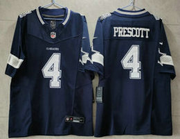 Nike Dallas Cowboys #4 Dak Prescott Blue 2023 F.U.S.E Authentic Stitched NFL Jersey