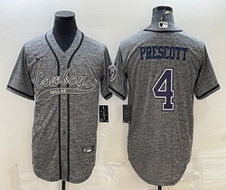 Nike Dallas Cowboys #4 Dak Prescott Hemp grey Joint Authentic Stitched baseball jersey