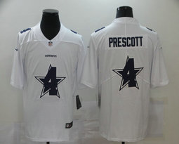 Nike Dallas Cowboys #4 Dak Prescott White Shadow Authentic stitched NFL jersey