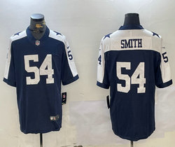 Nike Dallas Cowboys #54 Jaylon Smith Blue Thanksgiving Vapor Untouchable Authentic Stitched NFL Jersey