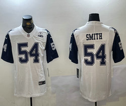 Nike Dallas Cowboys #54 Jaylon Smith White Rush With EST Patch Authentic Stitched NFL Jersey