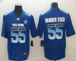 Nike Dallas Cowboys #55 Leighton Vander Esch Blue 2019 NFL All Star Authentic Stitched NFL jersey