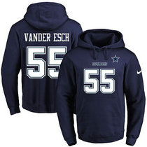 Nike Dallas Cowboys #55 Leighton Vander Esch Navy Blue Stitched NFL Hooded
