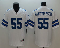 Nike Dallas Cowboys #55 Leighton Vander Esch White Vapor Untouchable Limited Authentic Stitched NFL Jersey