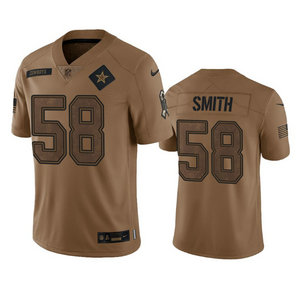 Nike Dallas Cowboys #58 Mazi Smith 2023 Brown Salute To Service Authentic Stitched NFL Jersey