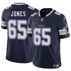 Nike Dallas Cowboys #65 Robert Jones Blue Authentic Stitched NFL Jersey