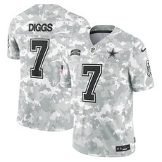 Nike Dallas Cowboys #7 Trevon Diggs 2024 Salute to Service Authentic Stitched NFL Jersey