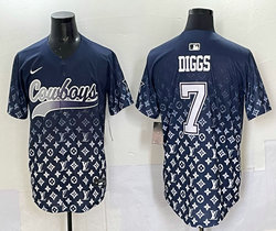 Nike Dallas Cowboys #7 Trevon Diggs Black Limited Stitched Baseball Jersey