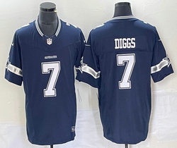 Nike Dallas Cowboys #7 Trevon Diggs Navy 2023 F.U.S.E. Authentic Stitched NFL Jerseys