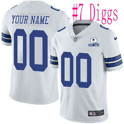Nike Dallas Cowboys #7 Trevon Diggs White Established In 1960 Patch Authentic Stitched NFL Jersey
