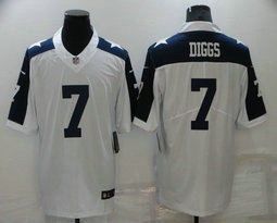 Nike Dallas Cowboys #7 Trevon Diggs White Vapor Untouchable Authentic Stitched NFL Jerseys