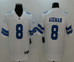 Nike Dallas Cowboys #8 Troy Aikman White Vapor Untouchable Limited Authentic Stitched NFL Jersey