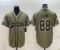 Nike Dallas Cowboys #88 CeeDee Lamb 2022 Salute To Service Joint baseball jersey