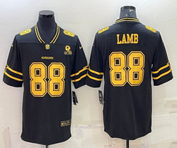 Nike Dallas Cowboys #88 CeeDee Lamb Black Gold Third Authentic Stitched NFL Jersey
