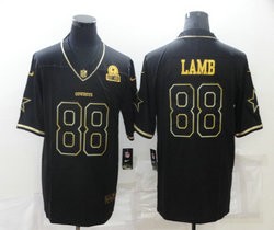 Nike Dallas Cowboys #88 CeeDee Lamb Black Gold Throwback Authentic Stitched NFL Jersey