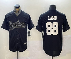 Nike Dallas Cowboys #88 CeeDee Lamb Black Joint baseball Jersey