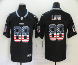 Nike Dallas Cowboys #88 CeeDee Lamb Black USA Flag Vapor Untouchable Authentic Stitched NFL Jersey