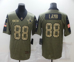 Nike Dallas Cowboys #88 CeeDee Lamb Camo 2021 salute to service Authentic Stitched NFL Jersey