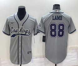 Nike Dallas Cowboys #88 CeeDee Lamb Gray Joint adults Authentic Stitched baseball jersey