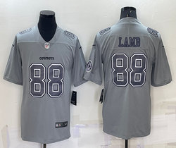 Nike Dallas Cowboys #88 CeeDee Lamb Grey Atmosphere Fashion sleeves with patch Authentic Stitched NFL Jersey