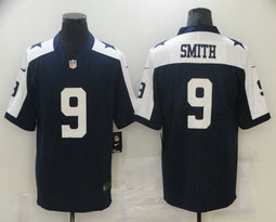 Nike Dallas Cowboys #9 Jaylon Smith Navy Blue Thanksgiving Vapor Untouchable Authentic Stitched NFL Jersey