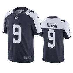 Nike Dallas Cowboys #9 KaVontae Turpin Blue Thanksgiving Vapor Untouchable Authentic Stitched NFL Jerseys