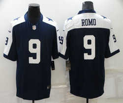 Nike Dallas Cowboys #9 Tony Romo Navy Blue Thanksgiving Vapor Untouchable Authentic Stitched NFL Jersey
