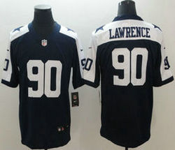 Nike Dallas Cowboys #90 Demarcus Lawrence Blue Thanksgiving Vapor Untouchable Limited Authentic Stitched NFL Jersey