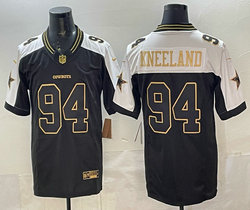 Nike Dallas Cowboys #94 Marshawn Kneeland Blue Thanksgiving Gold Name Stitched NFL Jersey