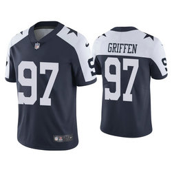 Nike Dallas Cowboys #97 Everson Griffen Blue Thanksgiving Vapor Untouchable Authentic Stitched NFL Jersey