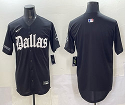 Nike Dallas Cowboys Blank Black 5(V) Joint baseball jersey