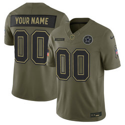 Nike Dallas Cowboys Custom Olive 2025 Salute To Service Stitched Football Jersey